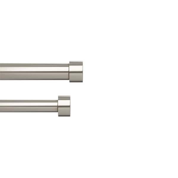 Umbra Cappa Nickel Silver Double Curtain Rod 120 in. L X 180 in. L 1014402-411 - main